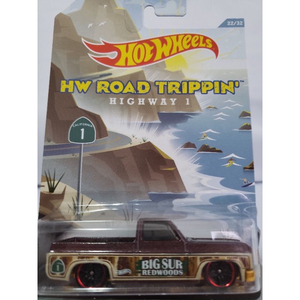 HW ROAD TRIPPIN　ハイウェイ1　83シェビーシルバラード Hot Wheels 83 Chevy Silverado HW Road Trippin Highway 1- Rara