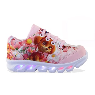 Tênis infantil LED PATRULHA SKYE de Meninas com Led luzes coloridas Super Preço Barato Macio Confortável Brilha Luzinha Pisca que Acende