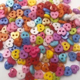 200 Pçs 6mm Resina Coração Mini Pequenos Botões Artesanato Ferramentas De Costura Botão Decorativo Scrapbooking Vestuári