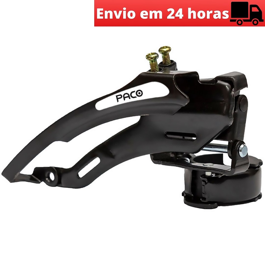 Câmbio Dianteiro Bike 6v 7v 8v Paco Index Dual Pull 28.6/31.8mm 48d Passador Bicicleta