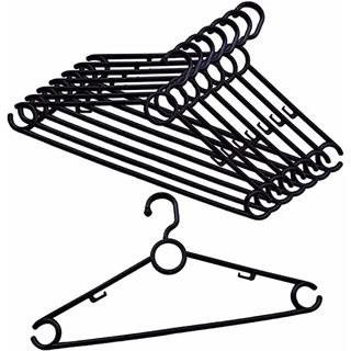 Kit 30 Cabides Reforçado adulto preto cabide de organizar roupas Ref - 57509