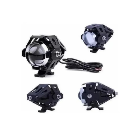 Par Farol Milha Led Auxiliar Neblina Moto U Shopee Brasil