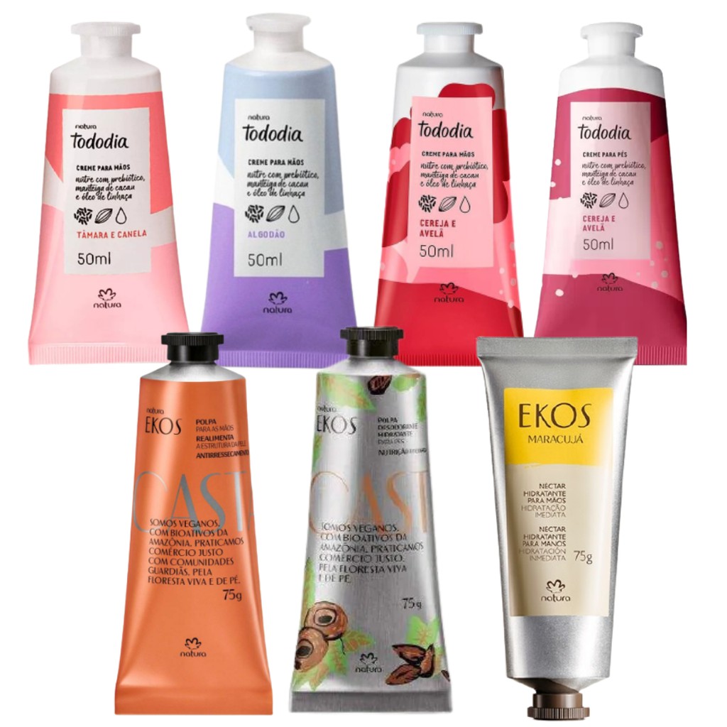 Creme Hidratante para as Mãos e Pés Natura Tododia e Ekos ( 50ml e 75g ...