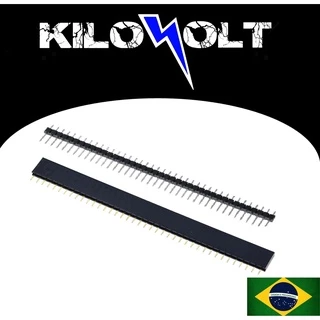 Barra de pinos 40 pinos macho 1x40 pin header 2.54mm