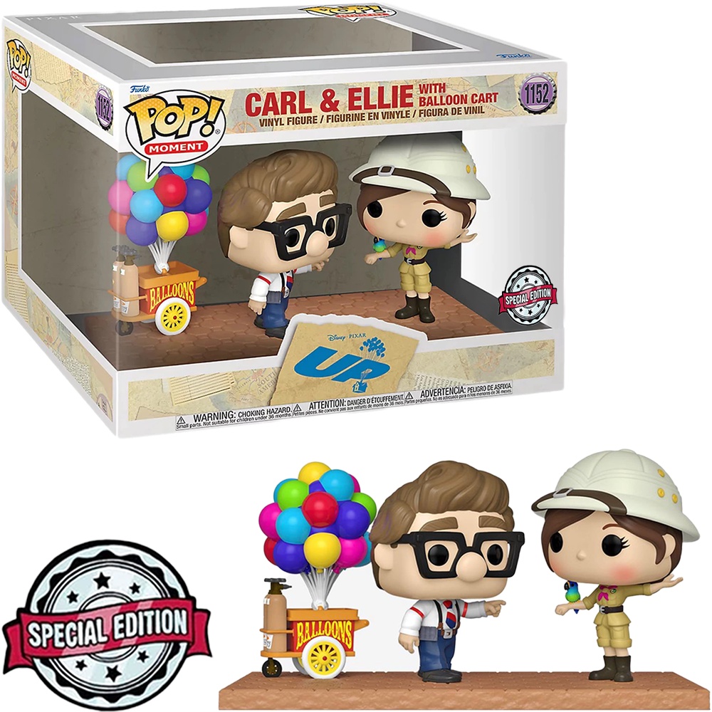 Funko Pop Disney Up Carl And Ellie With Ballon Cart Special Edition 1152