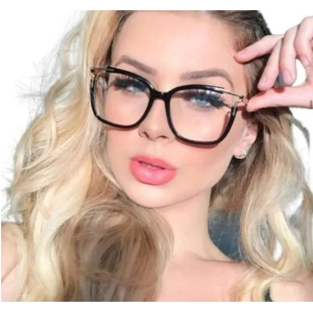 Armação Para Grau Feminina Geek Platinum Tendência Com Garantia A001