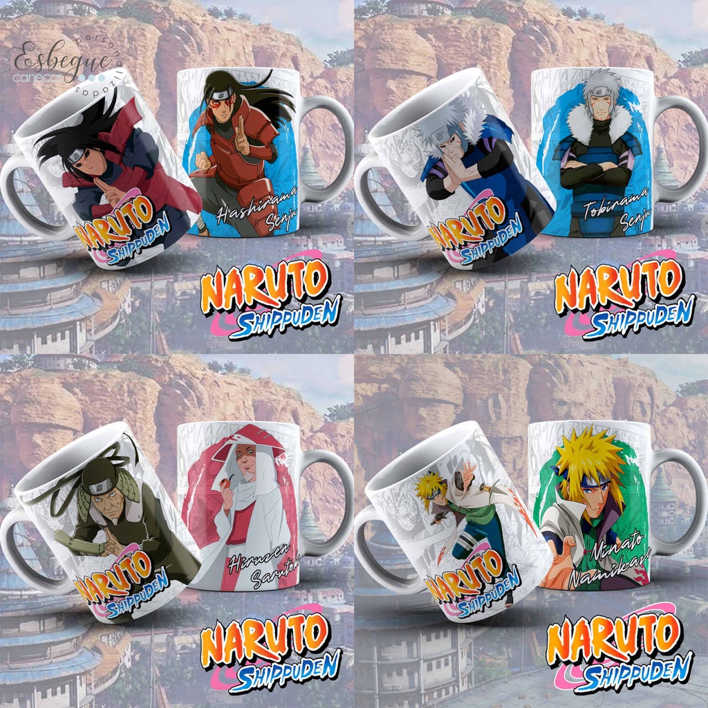 Caneca personalizada Naruto Chibi - Naruto, Hinata, Boruto e Himawari  Família