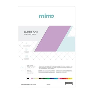 Papel Color Pop Roxo Candy Mimo - A4 - 180 gr - 25 unds