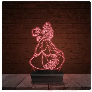 Abajur Luminária Acrílico Led - Bela e a Fera 15