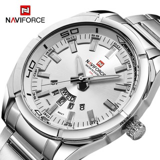[Naviforce NF9038 Homens Top Brand Full Steel Waterproof Casual Quartz Date Sport Military Wrist Watchnaviforce Relógio De Pulso Militar Para