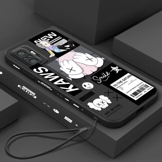 Capa Flexível De TPU Anti-Impacto Kaws Com Cordão Para Xiaomi Redmi Note 11 10 9 8 7 Pro 11S 10S 9S 8T 9A 9C 9T 8A Mi 11T Pro 11 Lite Poco X3 M3 Pro X3 GT