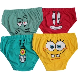 Kit 4 Cueca Infantil 100% Algodão Personagens