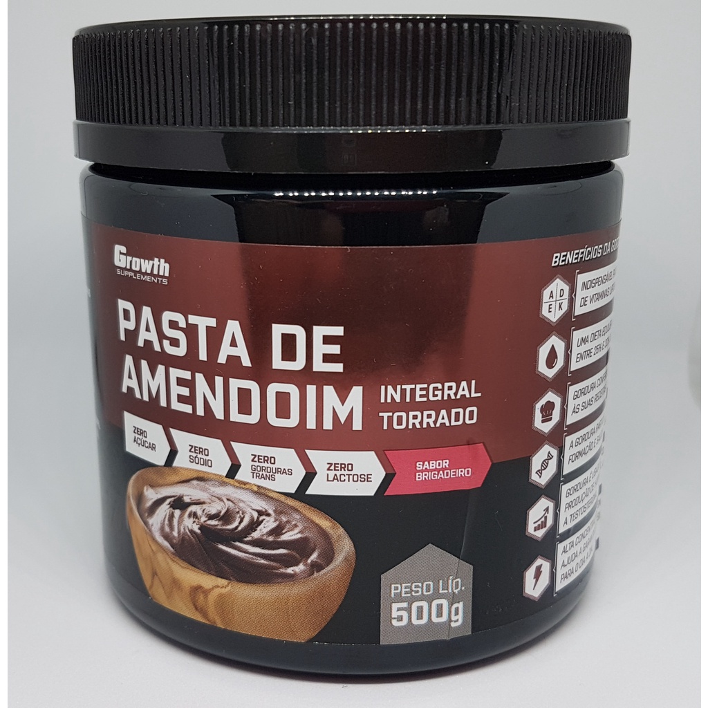 PASTA DE AMENDOIM SABOR BRIGADEIRO 500GR - GROWTH SUPPLEMENTS