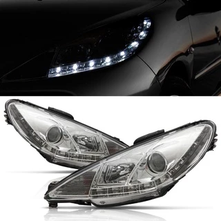 Par Farol Led Peugeot 206 98 99 00 01 02 03 04 05 2006 2007 2008 2009 2010 Foco Duplo Cromado