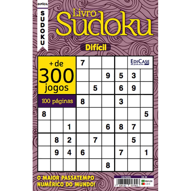 Livro Sudoku Ed. 27 - Médio/Difícil - Só Jogos 9x9 - 2 jogos por