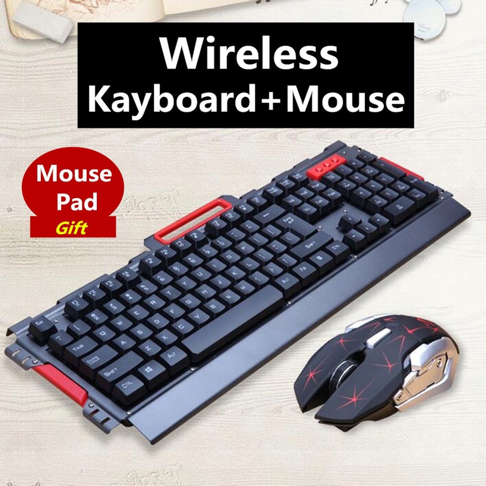 Kit Teclado E Mouse Gamer Multimidia 2400dpi Hk50 2.4 Ghz HeadSet acolchoado c volume Shopee Brasil