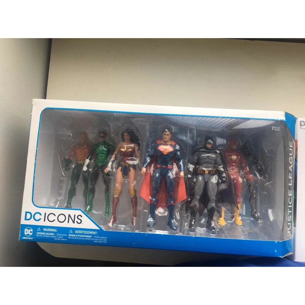 Liga da Justiça Rebirth Justice league box DC Icons collectibles