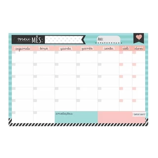 Lousa Magnética Imã De Geladeira Grande Porta Recados Calendario