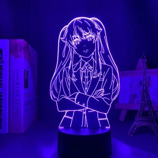 Kakegurui Meari Saotome Anime Figure Lâmpada Led Noturna Jagermeister