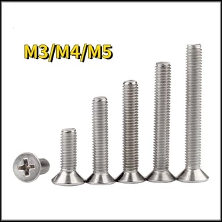 Xzm] M3 /M4 /M5 304 Parafuso de aço inoxidável Phillips Countersunk