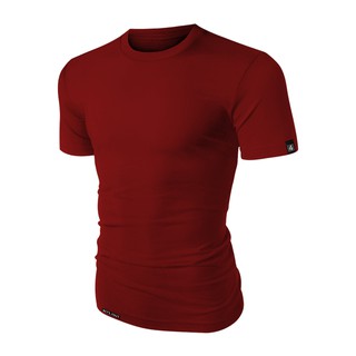 Camiseta Masculina Básica Slim Marron Tradicional Premium