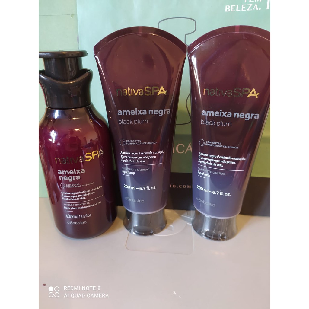 Kit Nativa SPA Ameixa Negra: Loção Hidratante + 2- Sabonete Liquido