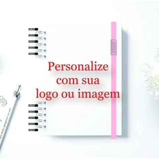 Agenda 2025 Personalizada com seu nome ou logo + Pingente e elástico