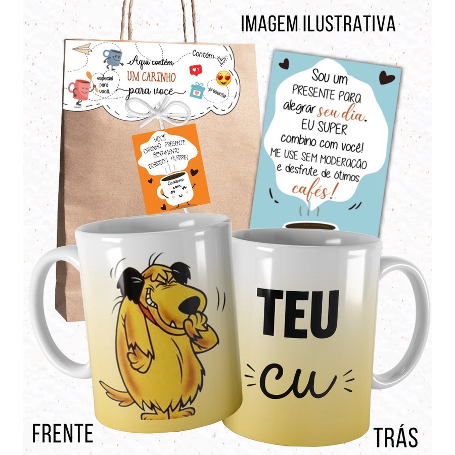 Caneca Divertida Teu Cu Alta Qualidade Com Embalagem Presenteável | Shopee  Brasil