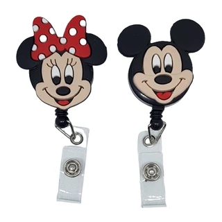 Roller clip / io io de cracha / porta crachá Retrátil - Mickey e Minnie