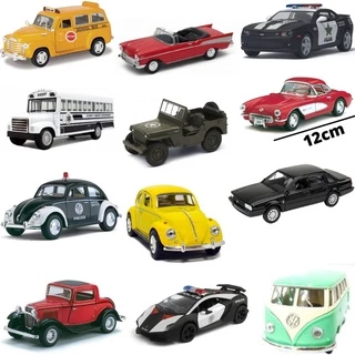 Kit 12 Carrinho de Ferro de Coleção Carros Inesquecíveis do Brasil Antigo Retro Vintage Fusca Kombi Calhambeque 12cm Atacado