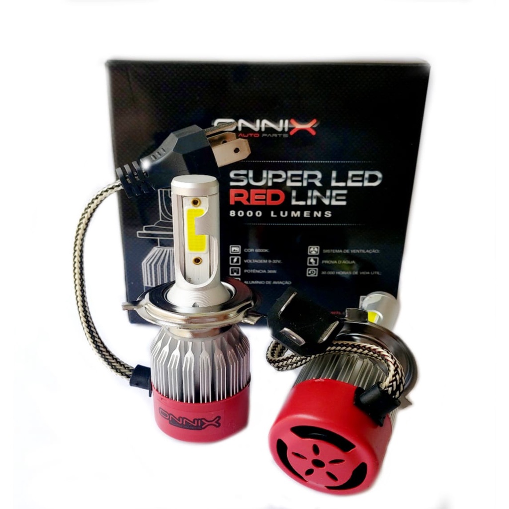Kit Lampadas Super Led para Farol Alto / Baixo e Milha com 6000k e