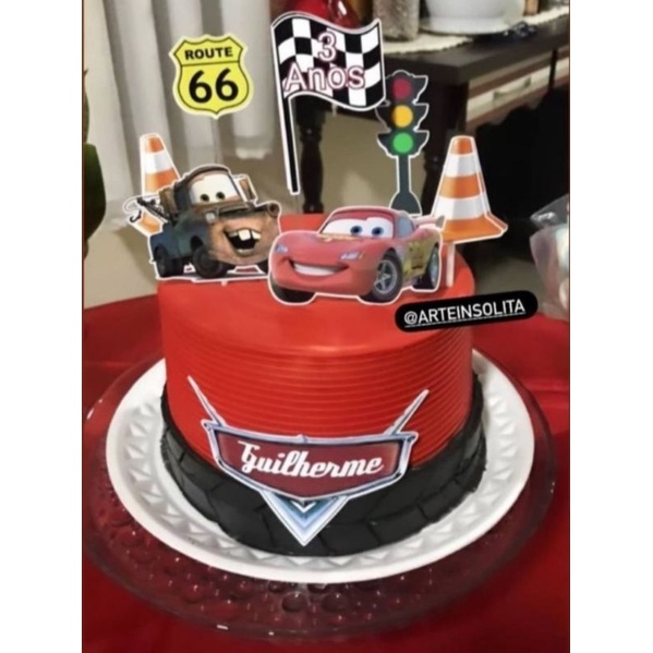 Bolo carros Disney  Desserts, Cake decorating, Cake