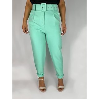 Calça social best sale verde feminina