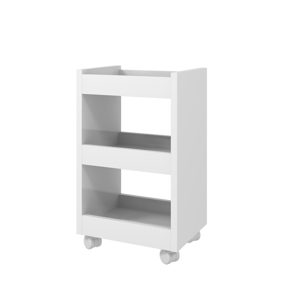 Carrinho Auxiliar Porta Esmaltes E Maquiagem *PRETO E BRANCO*