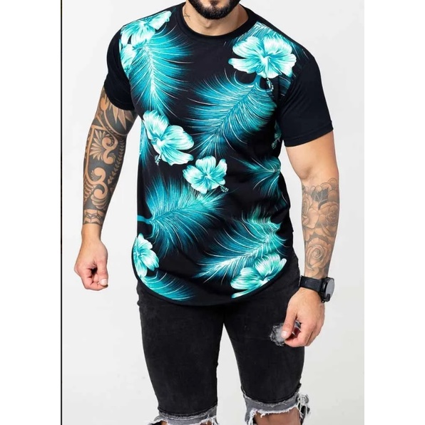 Camisa Masculina Camiseta Longline Swag Blusa Oversized Casul