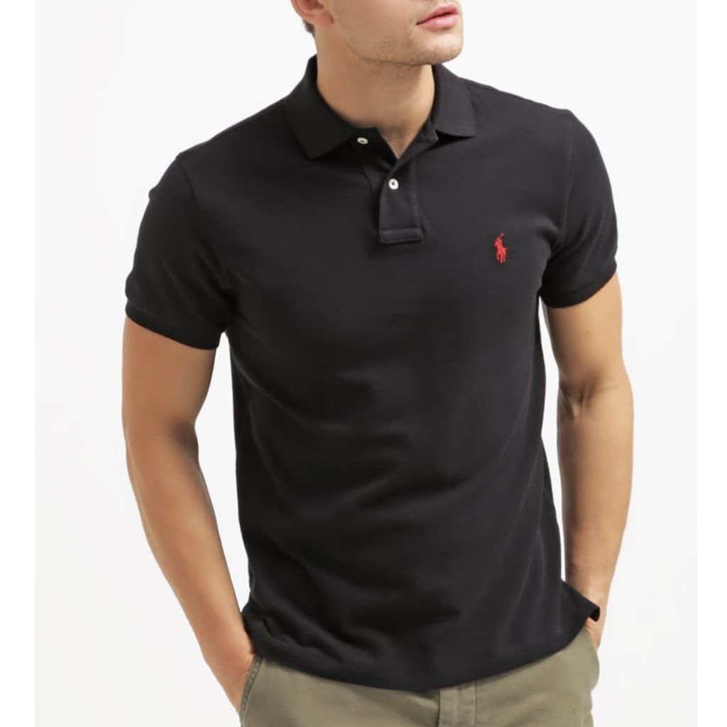 Polo Ralph Lauren Masculina Custom-Fit Azul