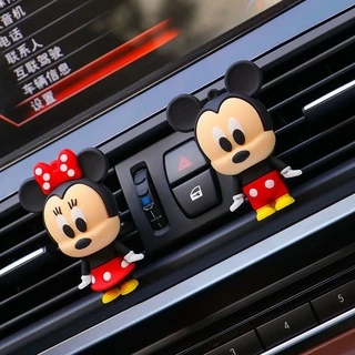 Adornos giros de ventilação para automóveis Adornos para automóveis com Mickey e Minnie, adornos para colocar no tablier, acessórios para automóveis
