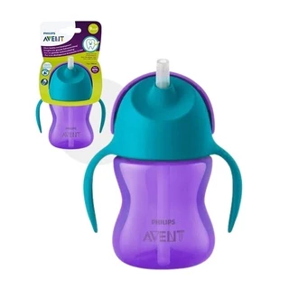 COPO DINOSSAURO COM CANUDO 200ML AZUL E ROXO PHILIPS AVENT em Oferta na Shopee