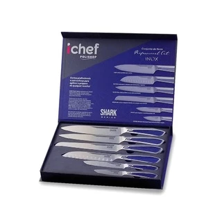 Conjunto de Facas Professional Cut Inox Ichef SHARK SERIES