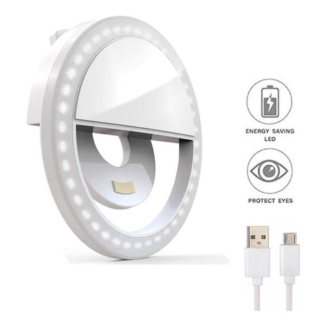 Luz De Selfie Ring Light Clipe Anel Led Flash Celular Universal com o  Melhor Preço é no Zoom