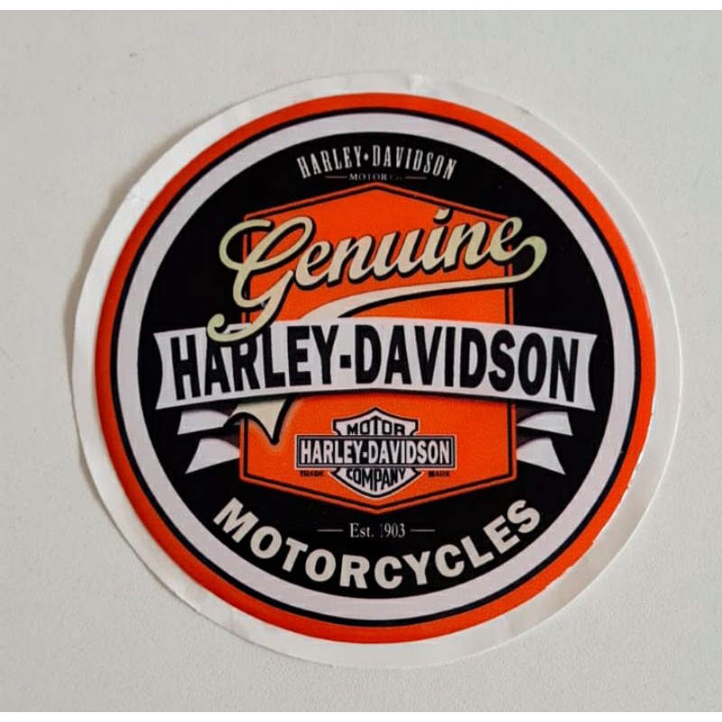 Adesivo Harley Davidson Genuine Motorcycles Alto Relevo Emborrachado Shopee Brasil