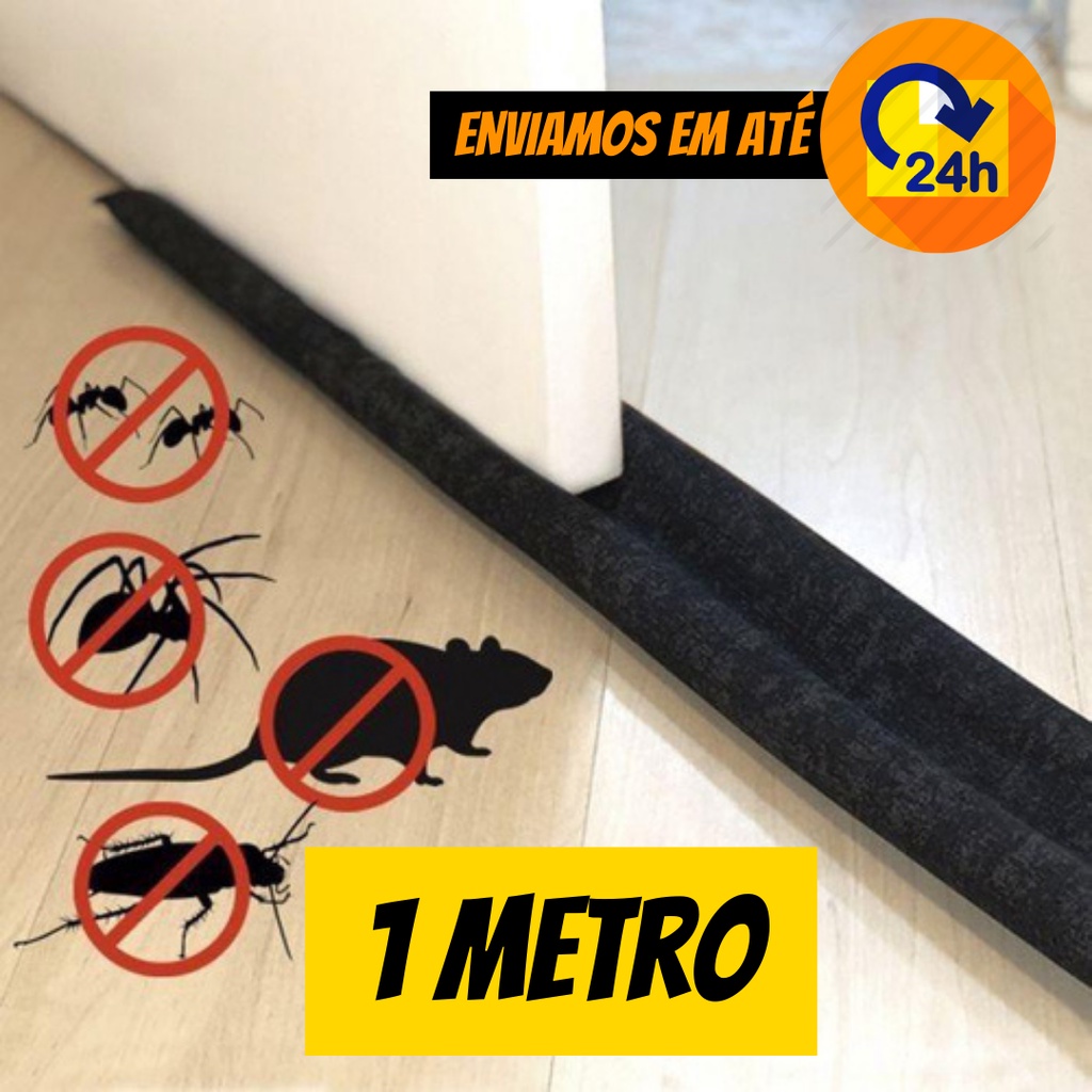 Protetor Rolinho 1 Metro Veda Porta Contra Insetos