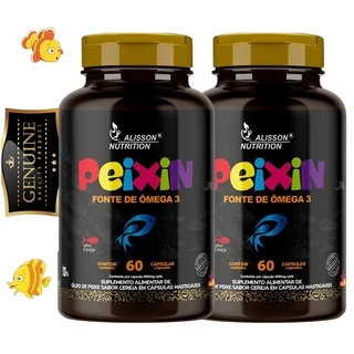 Ômega 3 Kids Crianças Infantil Mastigável Cereja Peixin 2x60cápsulas
