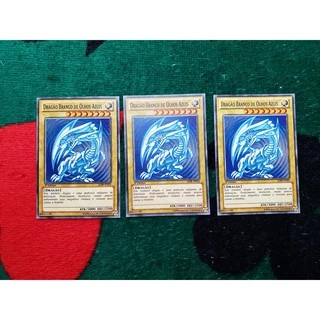 Cartas Yugioh - Kit 3 Dragão Brancos De Olhos Azuis