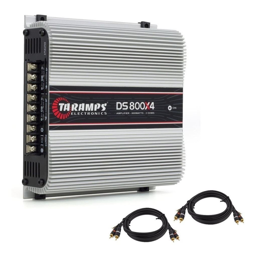 Taramps Ds 800x4 Amplificador Digital 800w Rms + Brinde 2 RCA 1 Metro