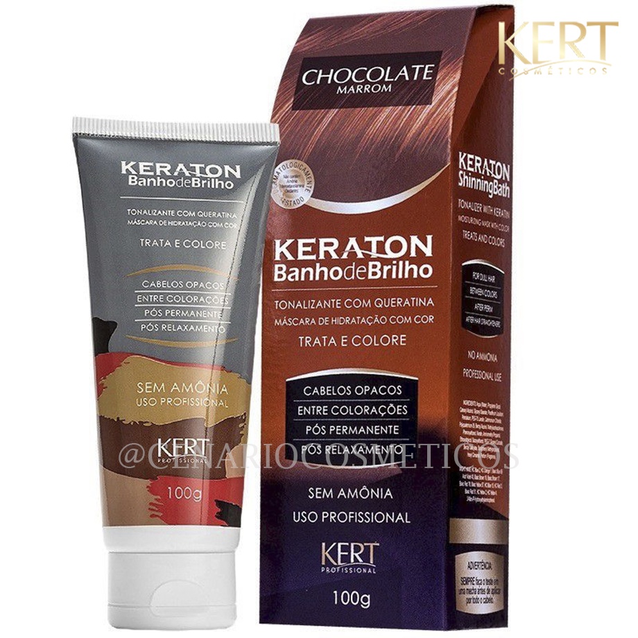 Tonalizante Keraton Banho de Brilho Chocolate - Uso Profissional Sem ...