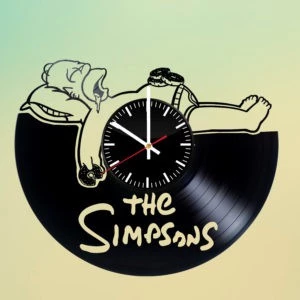 Simpsons 01 - Relógio Disco De Vinil Decoração