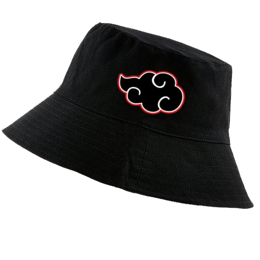 Chapéu Naruto Akatsuki Bucket Hat New Cap Anime Nuvem - Megafull