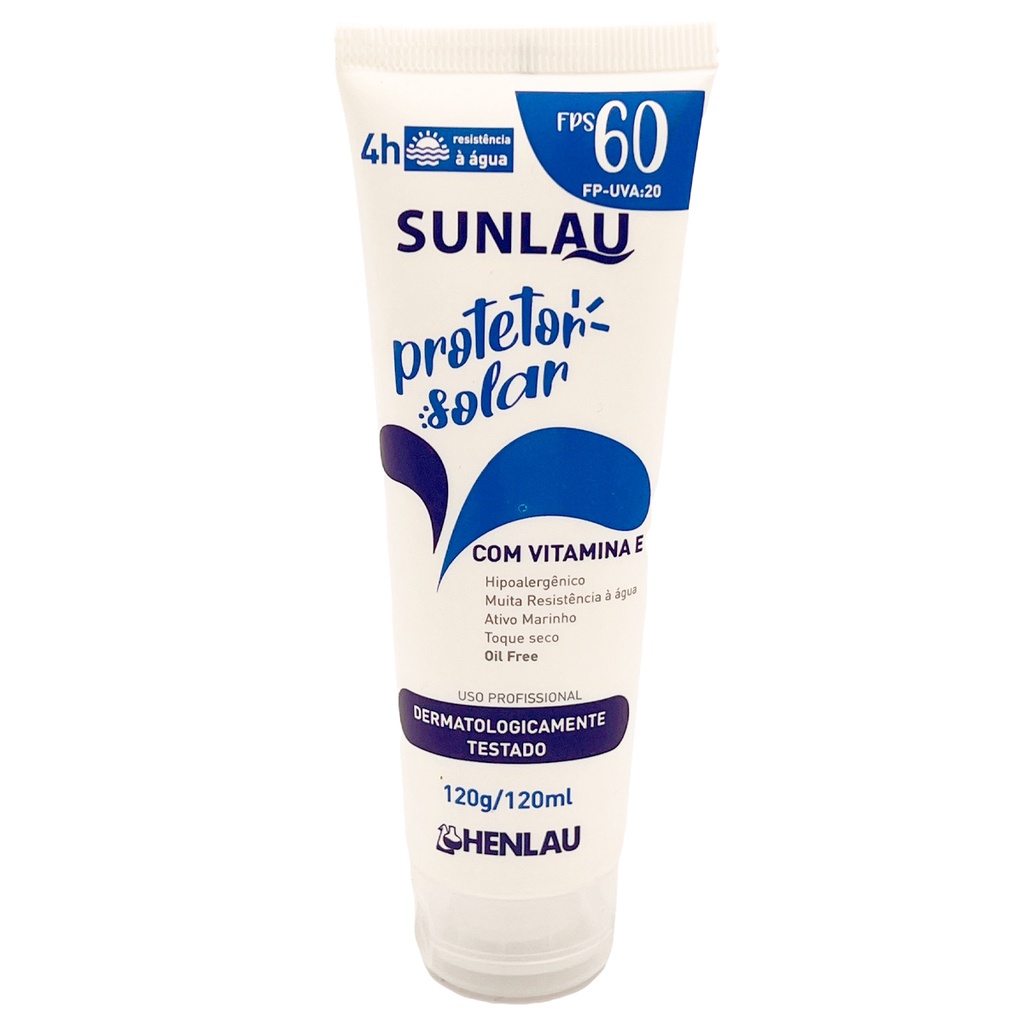 Protetor e Bloqueador Filtro Solar 60 FPS para o Corpo e Rosto Sunlau ...