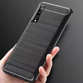 Para Samsung Galaxy A7 2018 A01 A02 A03S A12 A23 A72 A22 A73 Silicone Macio De Luxo À Prova De Choque Capa Fina De Fibra De Carbono Pára-Choques